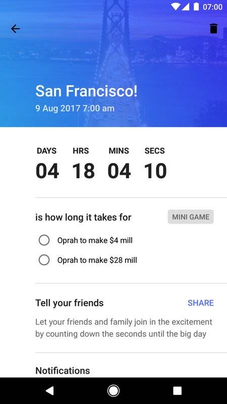 Hurry - Countdown for Birthday/Concertapp