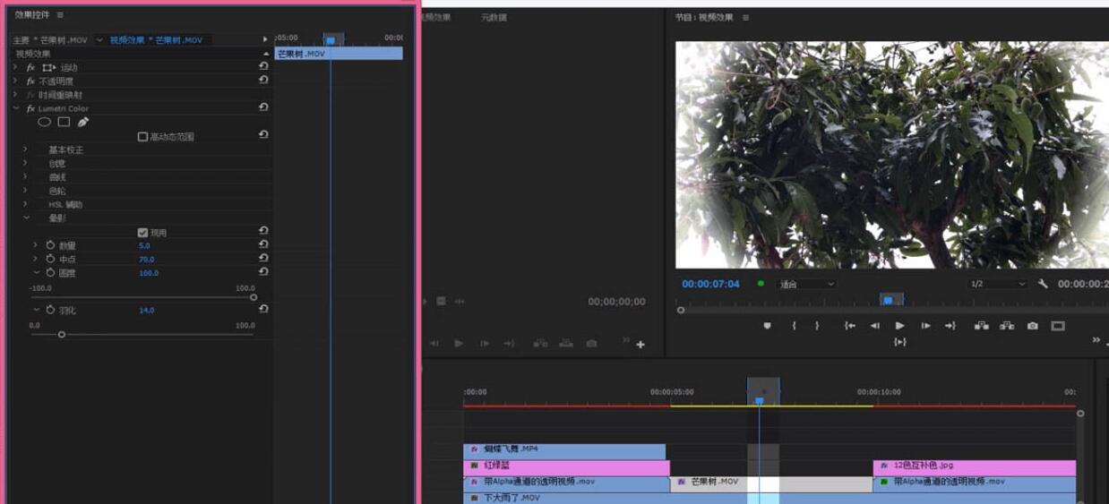 premiere镜头晕影效果的制作教程