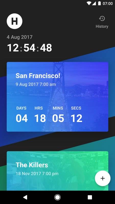 Hurry - Countdown for Birthday/Concertapp