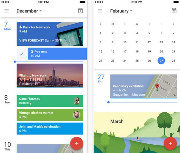 Google Calendar app