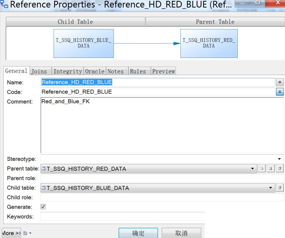 PowerDesigner物理模型表设置外键的步骤