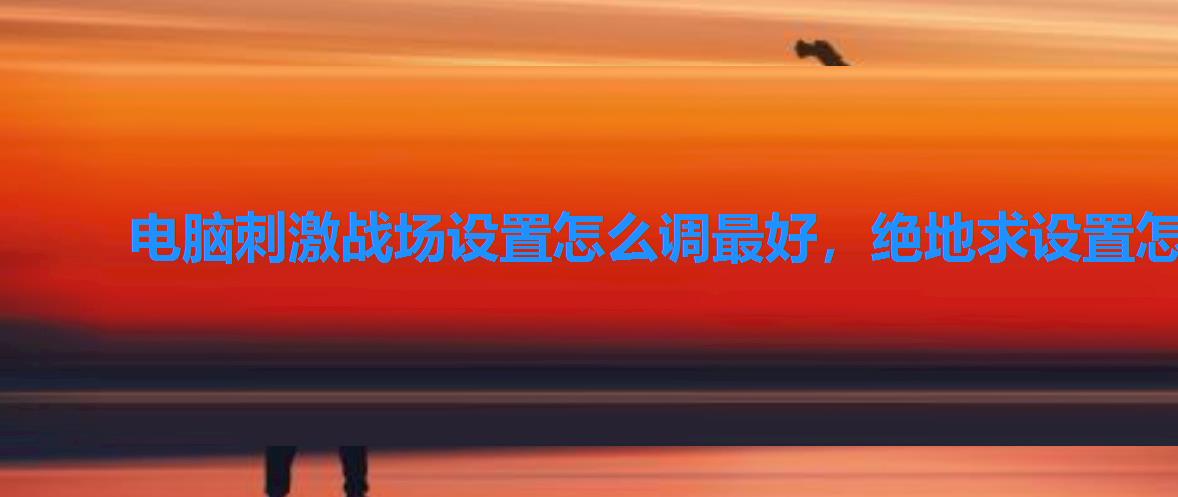 电脑刺激战场设置怎么调最好,绝地求设置怎么调的 电脑刺激战场设置怎么调最好,绝地求设置怎么调的