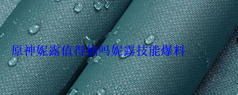 原神妮露值得抽吗妮露技能爆料 原神妮露值得抽吗妮露技能爆料