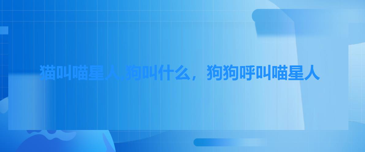 猫叫喵星人,狗叫什么,狗狗呼叫喵星人 猫叫喵星人,狗叫什么,狗狗呼叫喵星人