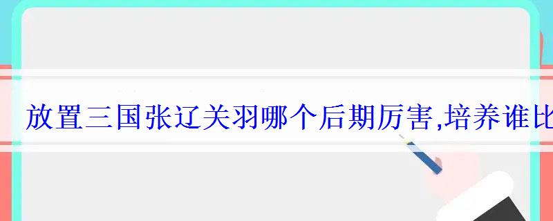 放置三国张辽关羽哪个后期厉害,培养谁比较好 放置三国张辽关羽哪个后期厉害,培养谁比较好