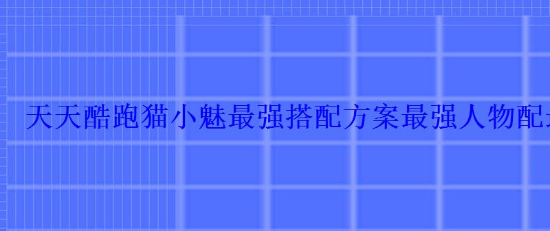 天天酷跑猫小魅最强搭配方案最强人物配最强坐骑 天天酷跑猫小魅最强搭配方案最强人物配最强坐骑