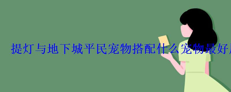 提灯与地下城平民宠物搭配什么宠物最好用 提灯与地下城平民宠物搭配什么宠物最好用