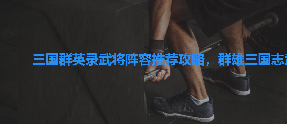 三国群英录武将阵容推荐攻略,群雄三国志武将搭配 三国群英录武将阵容推荐攻略,群雄三国志武将搭配