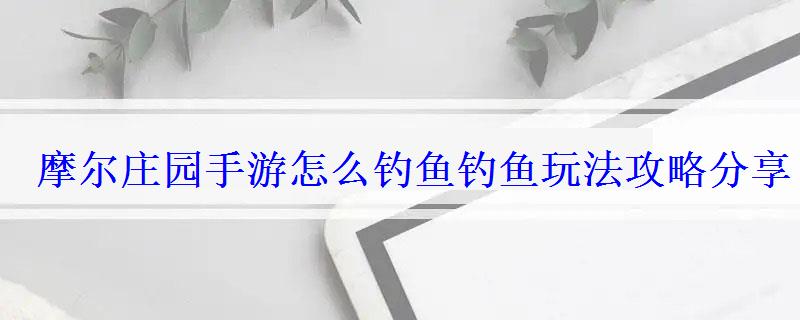 摩尔庄园手游怎么钓鱼钓鱼玩法攻略分享 摩尔庄园手游怎么钓鱼钓鱼玩法攻略分享