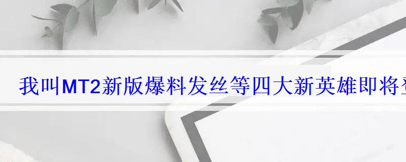 我叫MT2新版爆料发丝等四大新英雄即将登场 我叫MT2新版爆料发丝等四大新英雄即将登场