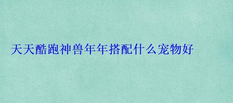 天天酷跑神兽年年搭配什么宠物好 天天酷跑神兽年年搭配什么宠物好