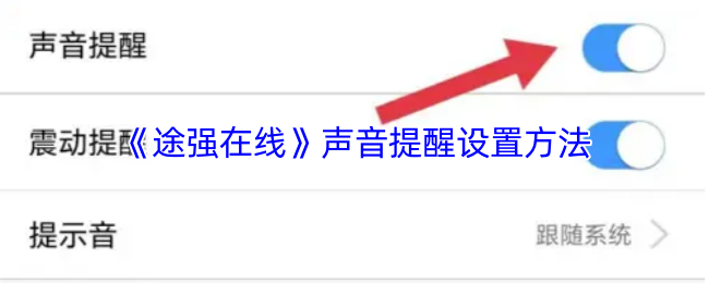 《途强在线》声音提醒设置技巧解析
