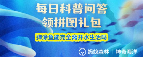 《支付宝》弹涂鱼是否可以在水外完全生存？