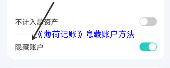 《薄荷记账》隐秘账户操作指南